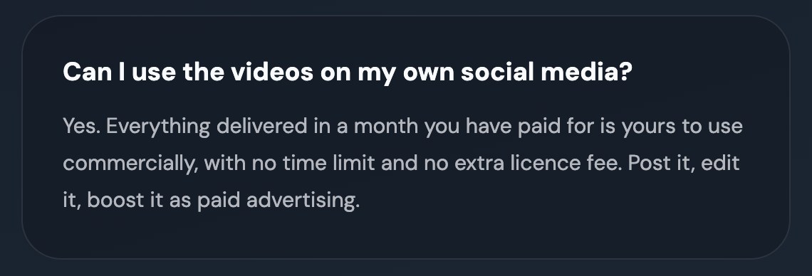 ChiroVant's answer to Can I use the videos on my own social media? on its questions page