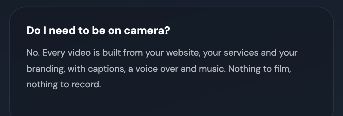 ChiroVant's answer to Do I need to be on camera? on its questions page