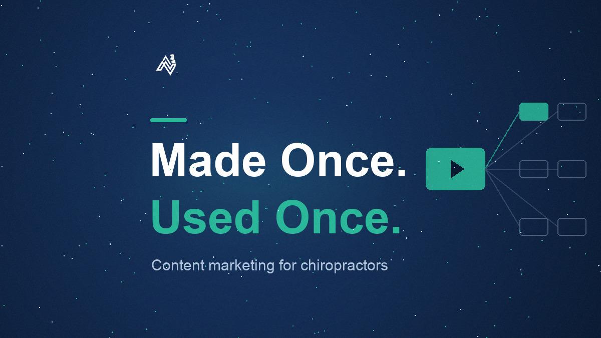 Content Marketing for Chiropractors: Film Once, Use It Everywhere