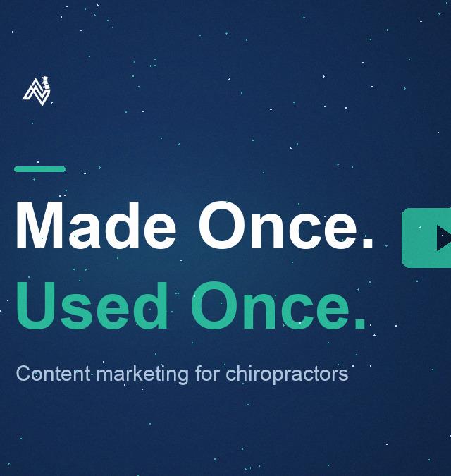 Content Marketing for Chiropractors: Film Once, Use It Everywhere