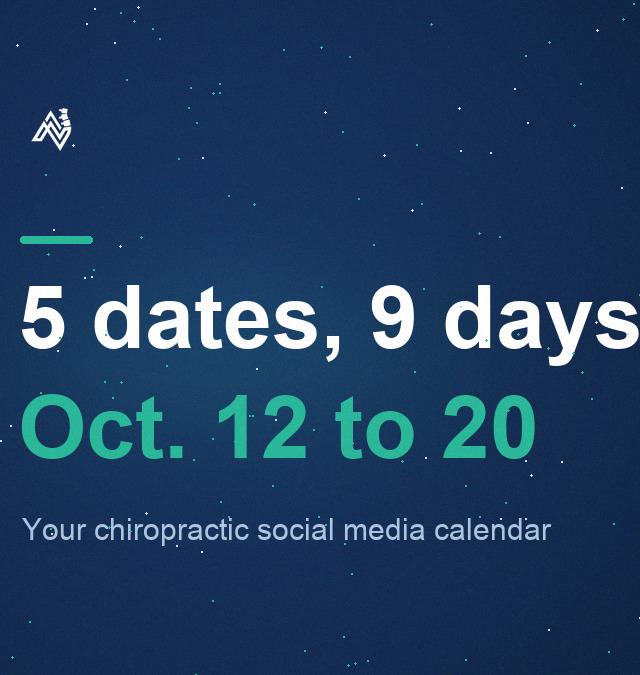 Chiropractic Social Media Calendar: 5 October Dates to Post On
