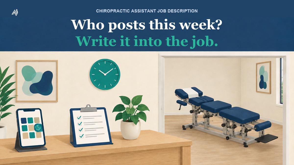 Chiropractic Assistant Job Description: Who Runs Your Marketing?